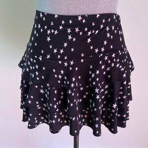 Black Star Patterned Women's Skirt